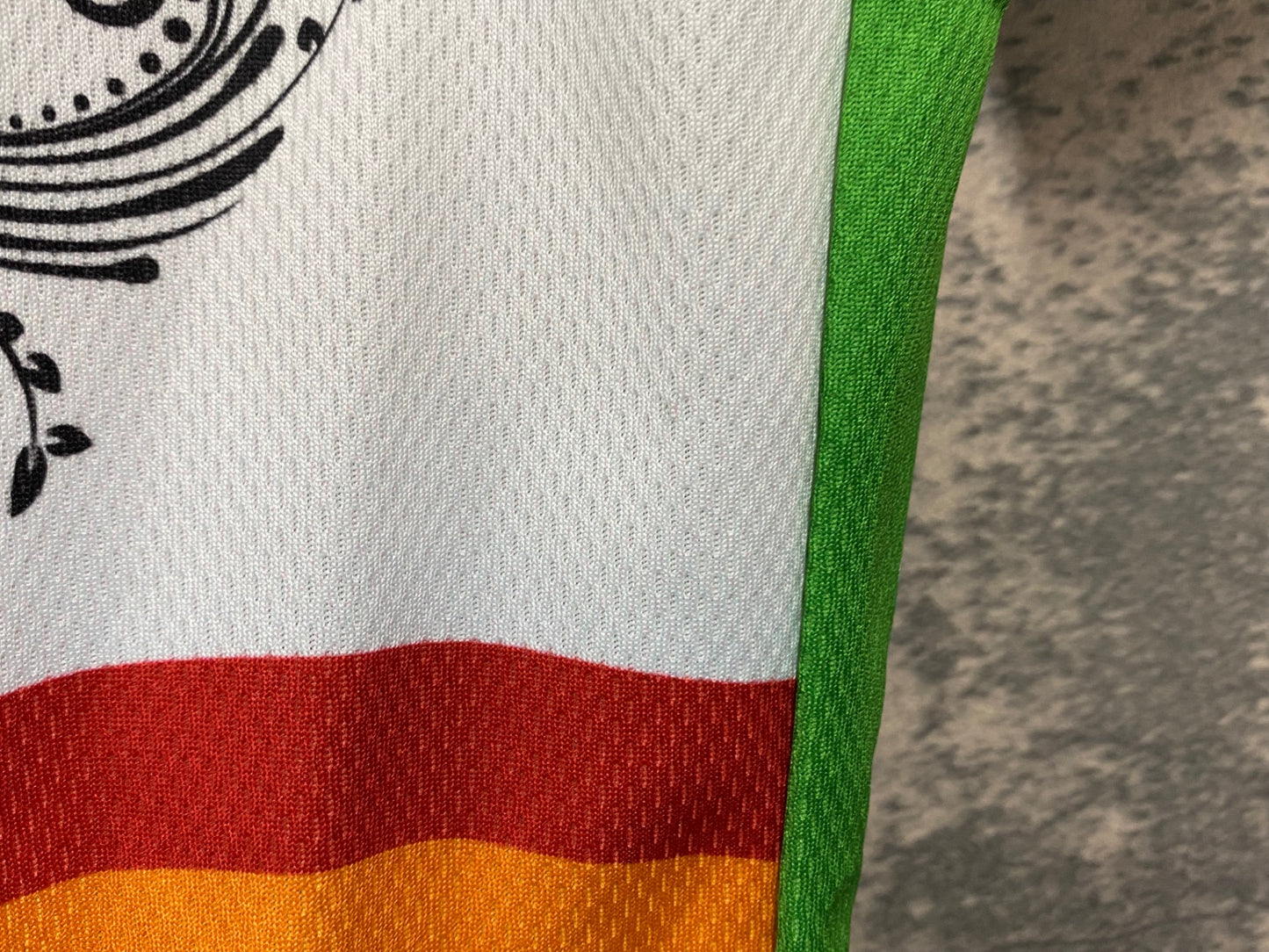 IW123 ルイガノ LOUIS GARNEAU 半袖 サイクルジャージ 白 総柄 S