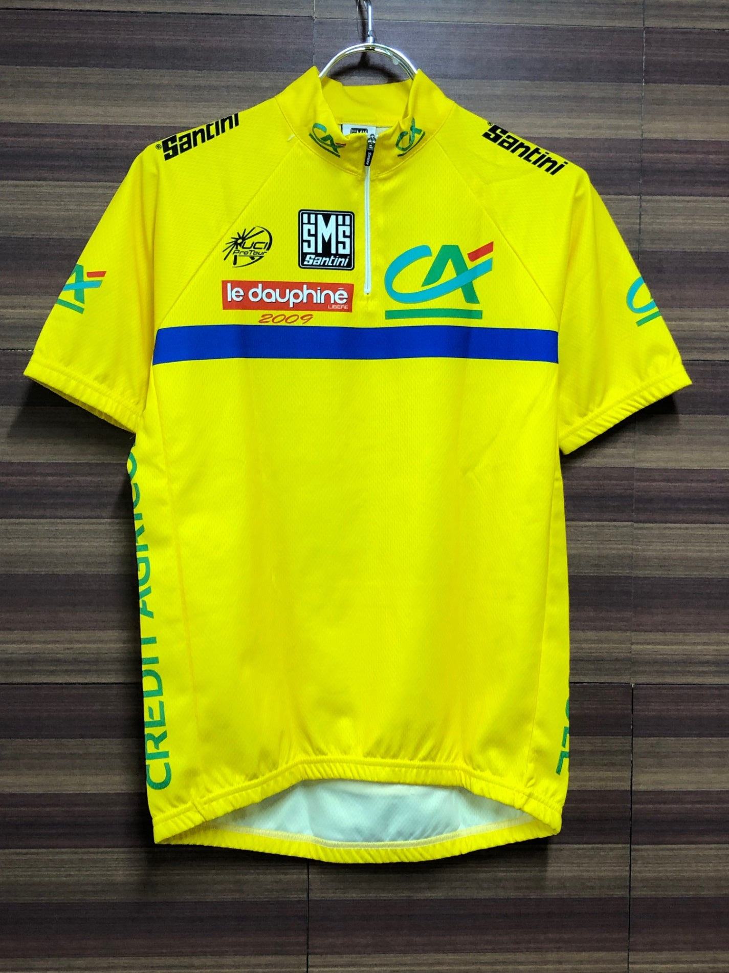 ID336 サンティーニ Santini 半袖サイクルジャージ 黄 M le dauphine