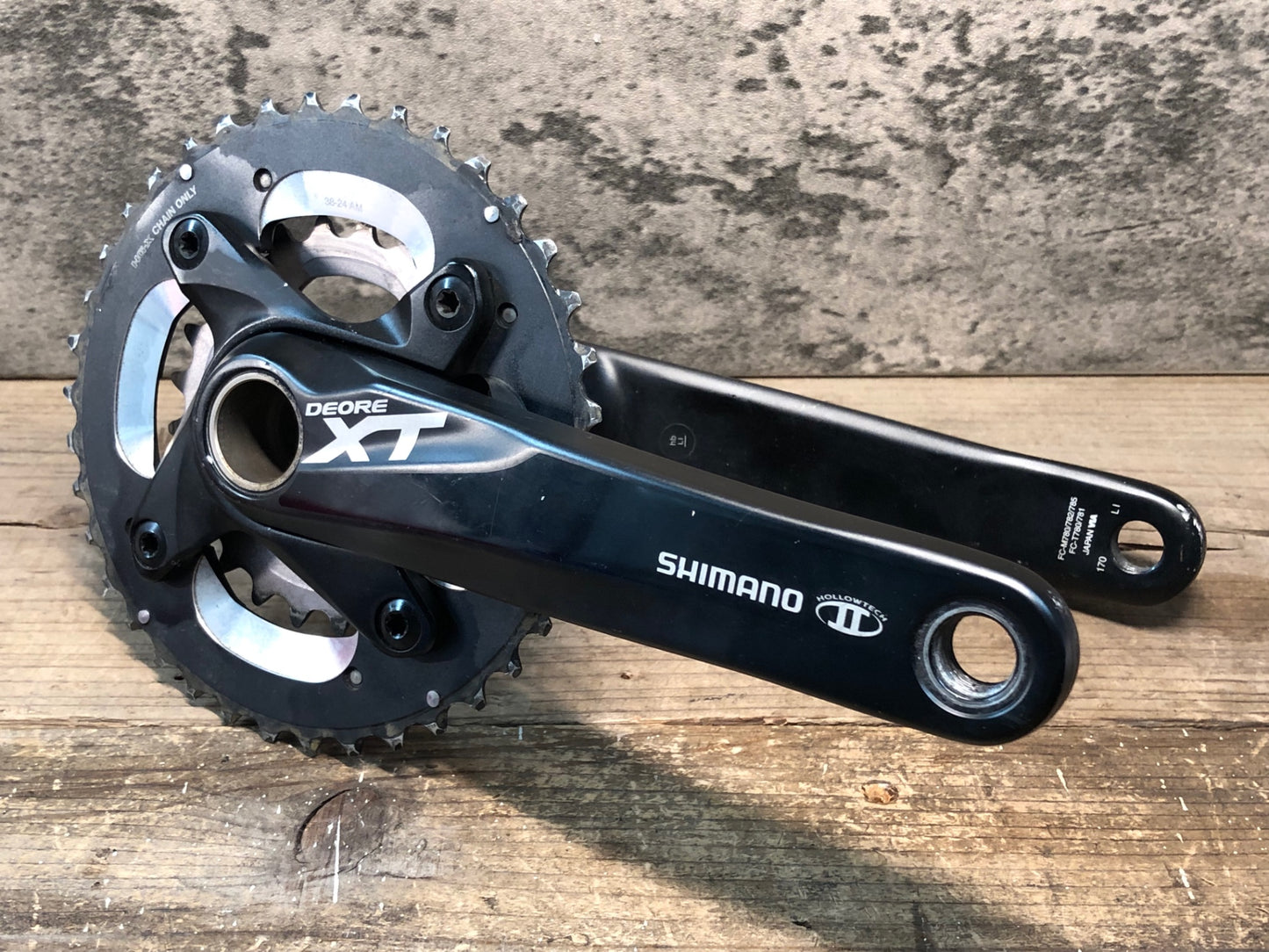 IU280 シマノ SHIMANO デオーレ deore XT FC-T780 トリプル クランクセット 170mm 38-24T