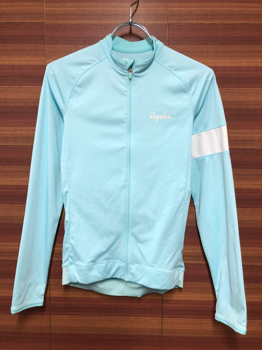 IH412 ラファ Rapha WOMEN'S CORE LONG SLEEVE JERSEY 長袖サイクルジャージ 水色 XS 裏起毛