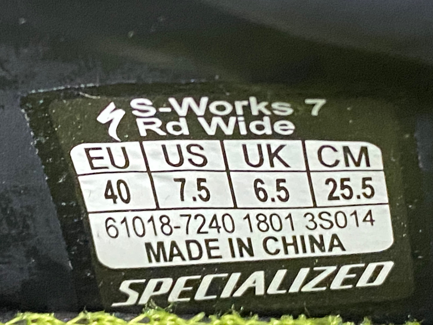IY407 スペシャライズド SPECIALIZED S-WORKS 7 RD ビンディングシューズ 黒 EU40