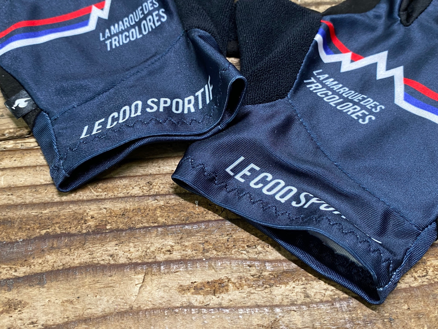 IW368 ルコックスポルティフ le coq sportif 指切 サイクルグローブ 紺 M