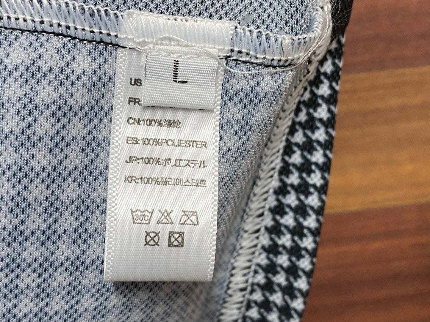 IQ186 サイコロジー CYCOLOGY 半袖 サイクルジャージ 黒 千鳥柄 レディース L MOJO