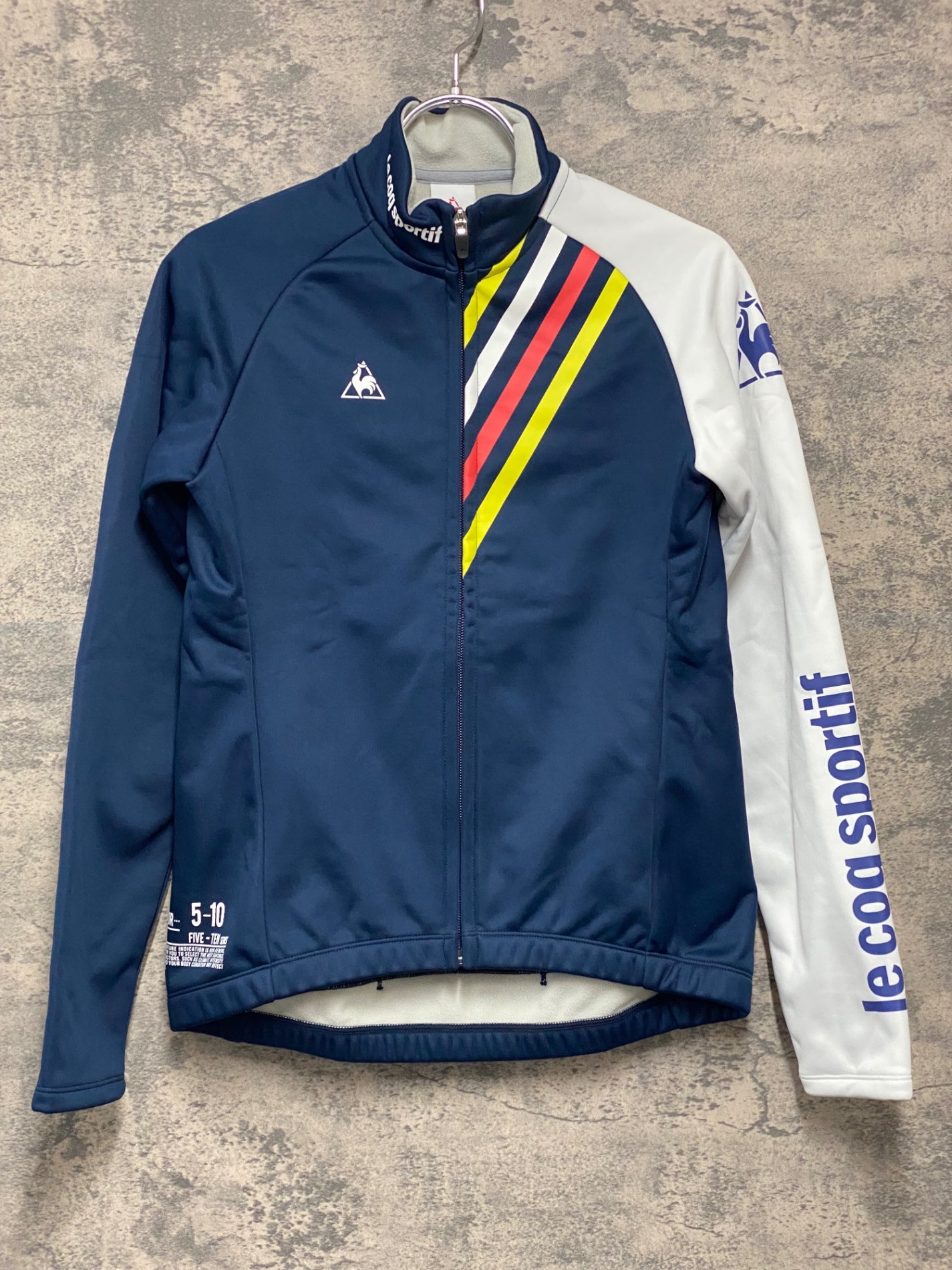 IZ168 ルコックスポルティフ le coq sportif 長袖 サイクルジャケット 紺 M 裏起毛