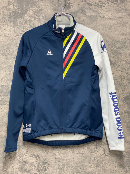 IZ168 ルコックスポルティフ le coq sportif 長袖 サイクルジャケット 紺 M 裏起毛