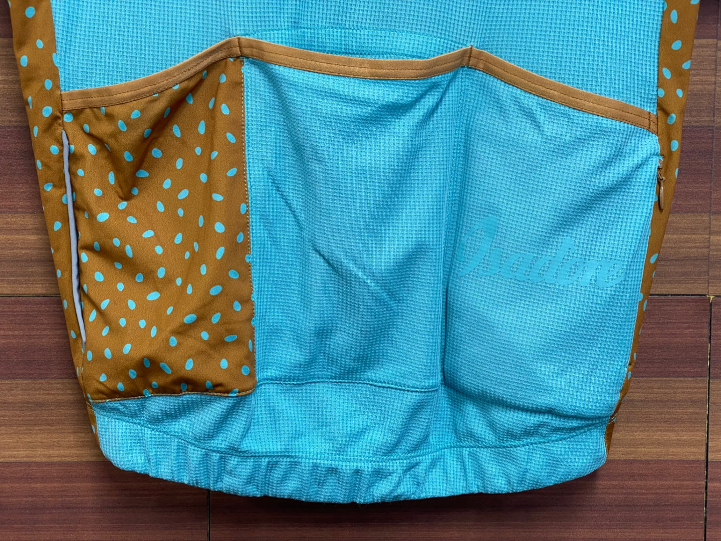 IU210 イザドア Isadore 半袖 サイクルジャージ 水色 茶 M