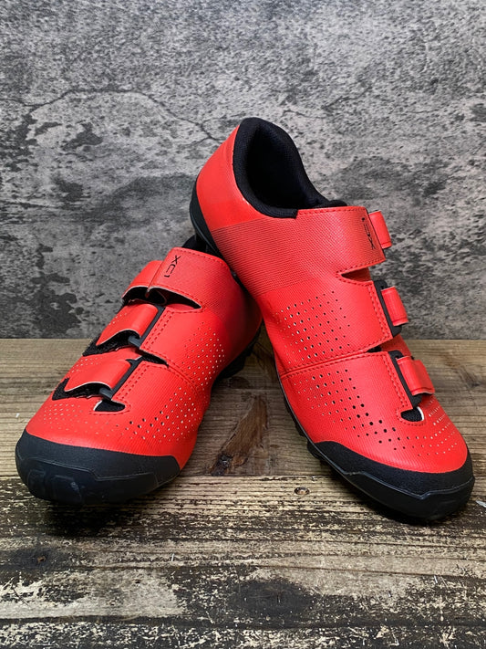JC544 シマノ SHIMANO XC1 SH-XC100 ビンディングシューズ 赤 SPD EU42