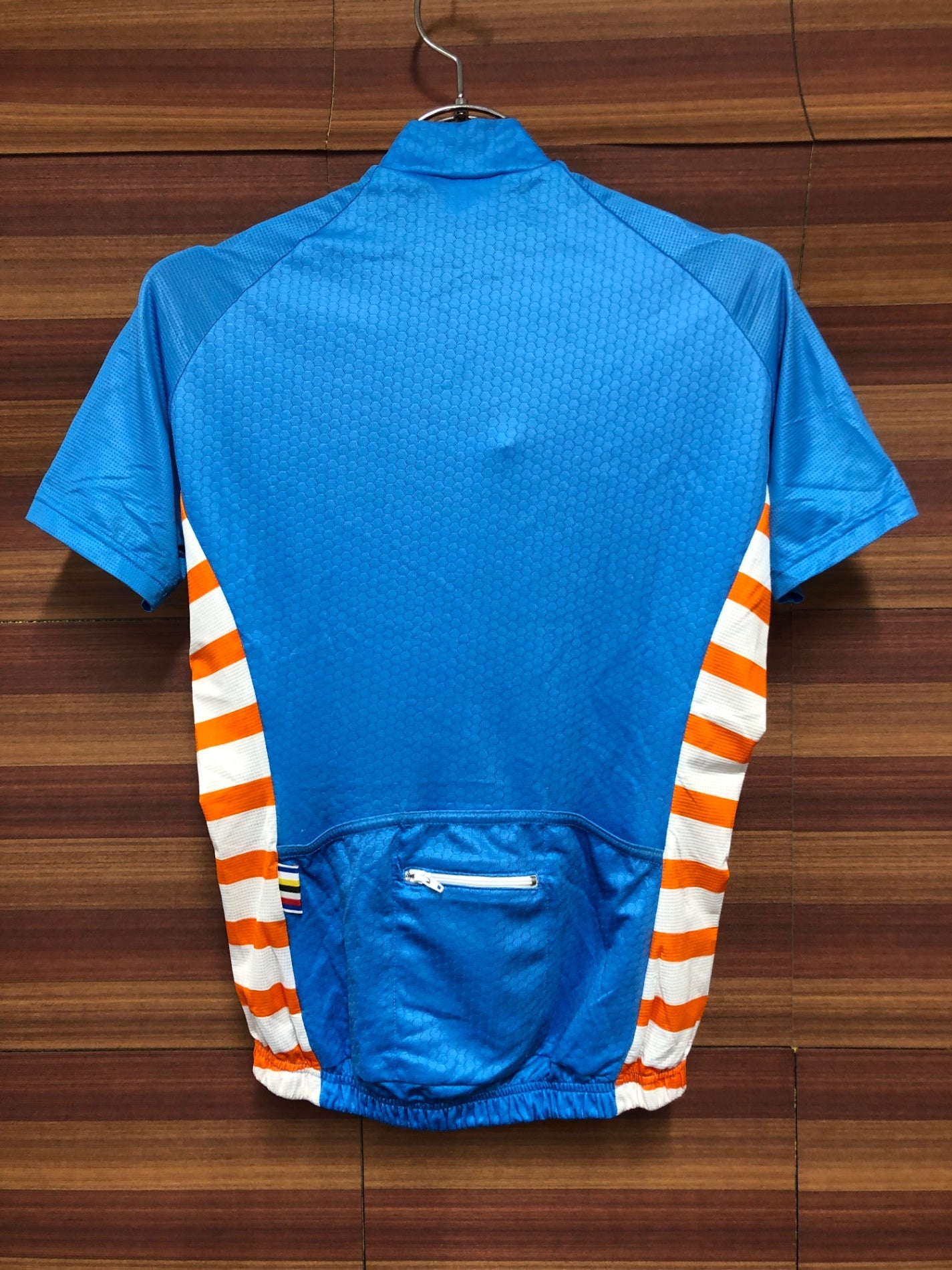 IT311 テンスピードヒーロー TENSPEED HERO 半袖 サイクルジャージ 水色 オレンジ 白 S
