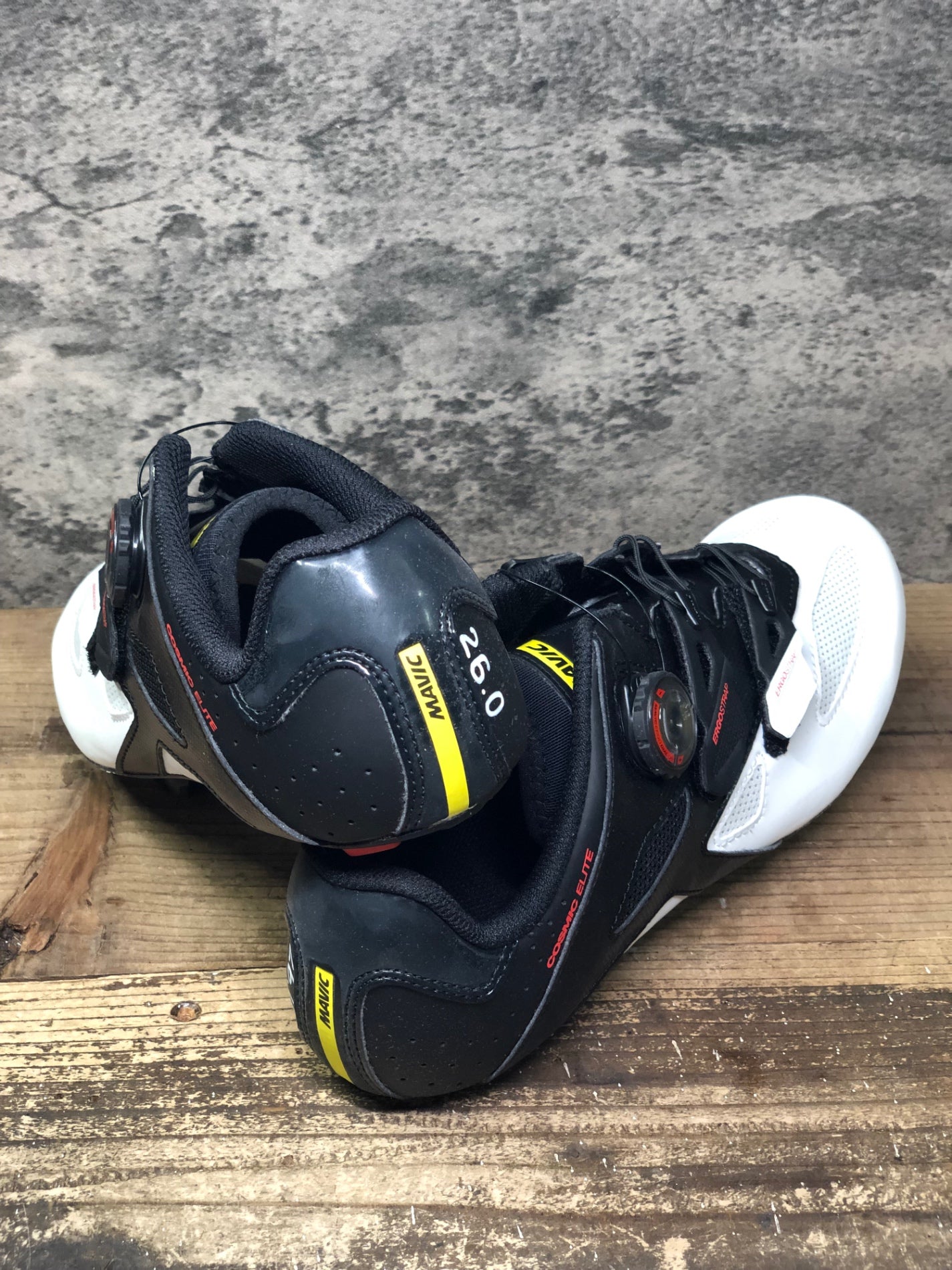 JC685 マヴィック MAVIC COSMIC ELITE ビンディングシューズ 黒白 EU41 1/3 SPDアタッチメント