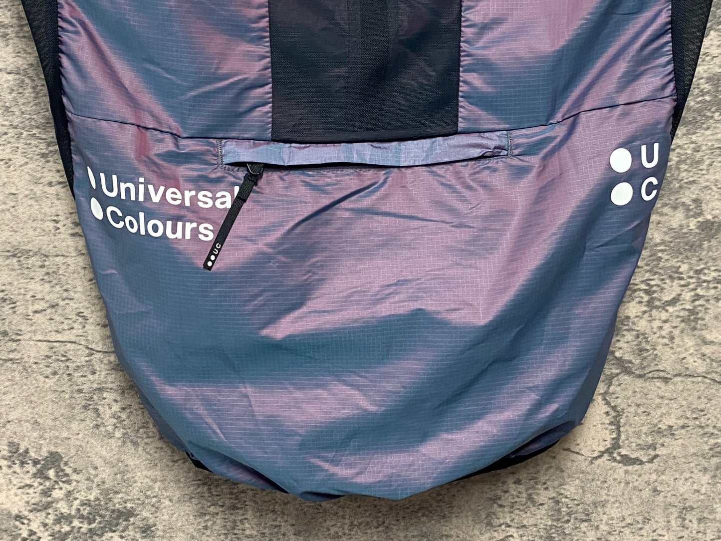 JD988 ユニバーサルカラーズ Universal Colours Spectrum Gilet ジレ サイクルベスト マジョーラ M ※汚れ