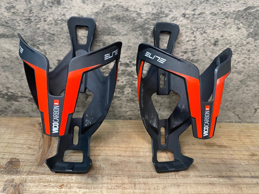 JD159 エリート ELITE VICO CARBON ボトルケージ セット 黒 赤