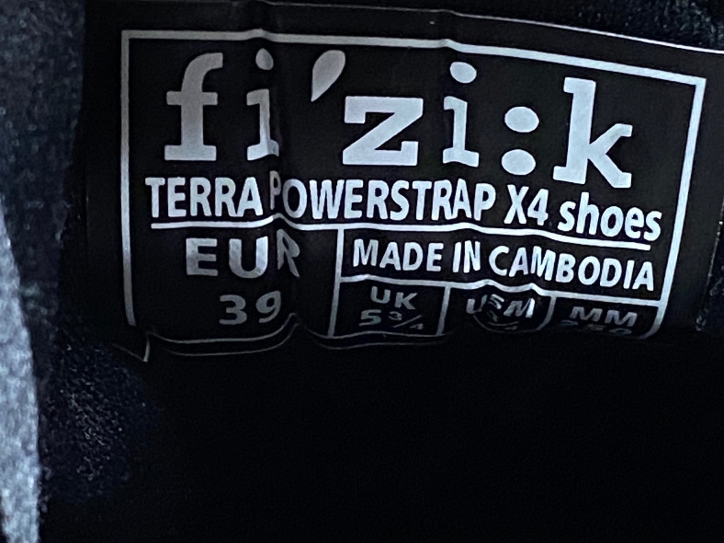IQ347 フィジーク fizik TERRA POWER STRAP X4 ビンディングシューズ 黒 SPD EU39