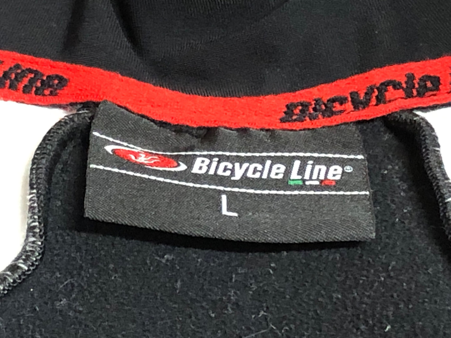 IN124 バイシクルライン BICYCLE LINE 長袖サイクルジャケット 白黒 L 裏起毛