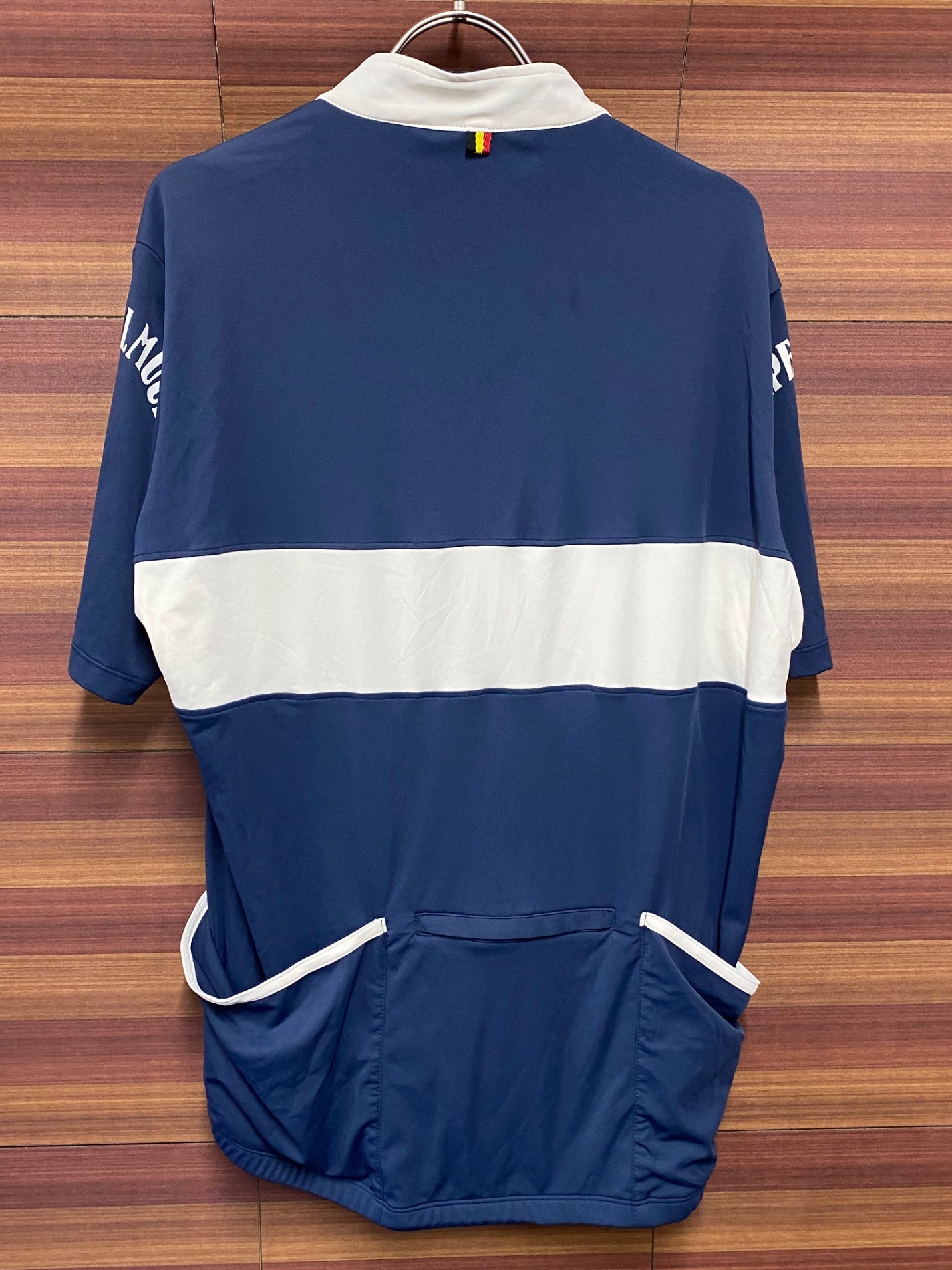 IU074 カペルミュール Kapelmuur 半袖 サイクルジャージ WXL ネイビーホワイト