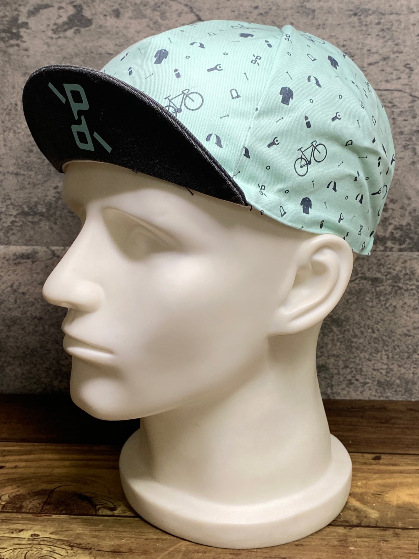 JC067 プロトンドパリ Peloton de Paris サイクルキャップ 薄緑 ワンサイズ