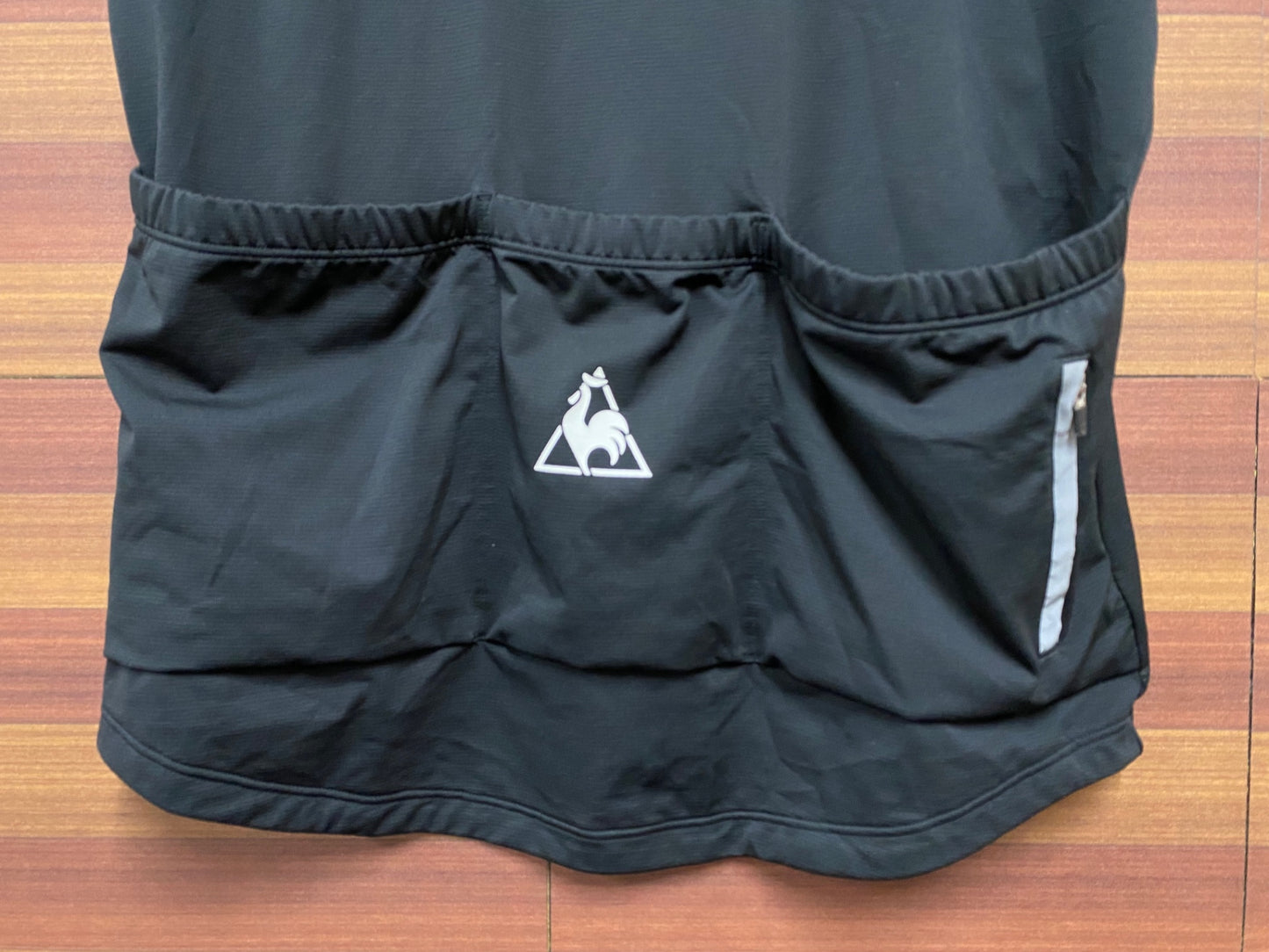 ID495 ルコックスポルティフ le coq sportif 半袖 襟付 サイクルジャージ 黒 L