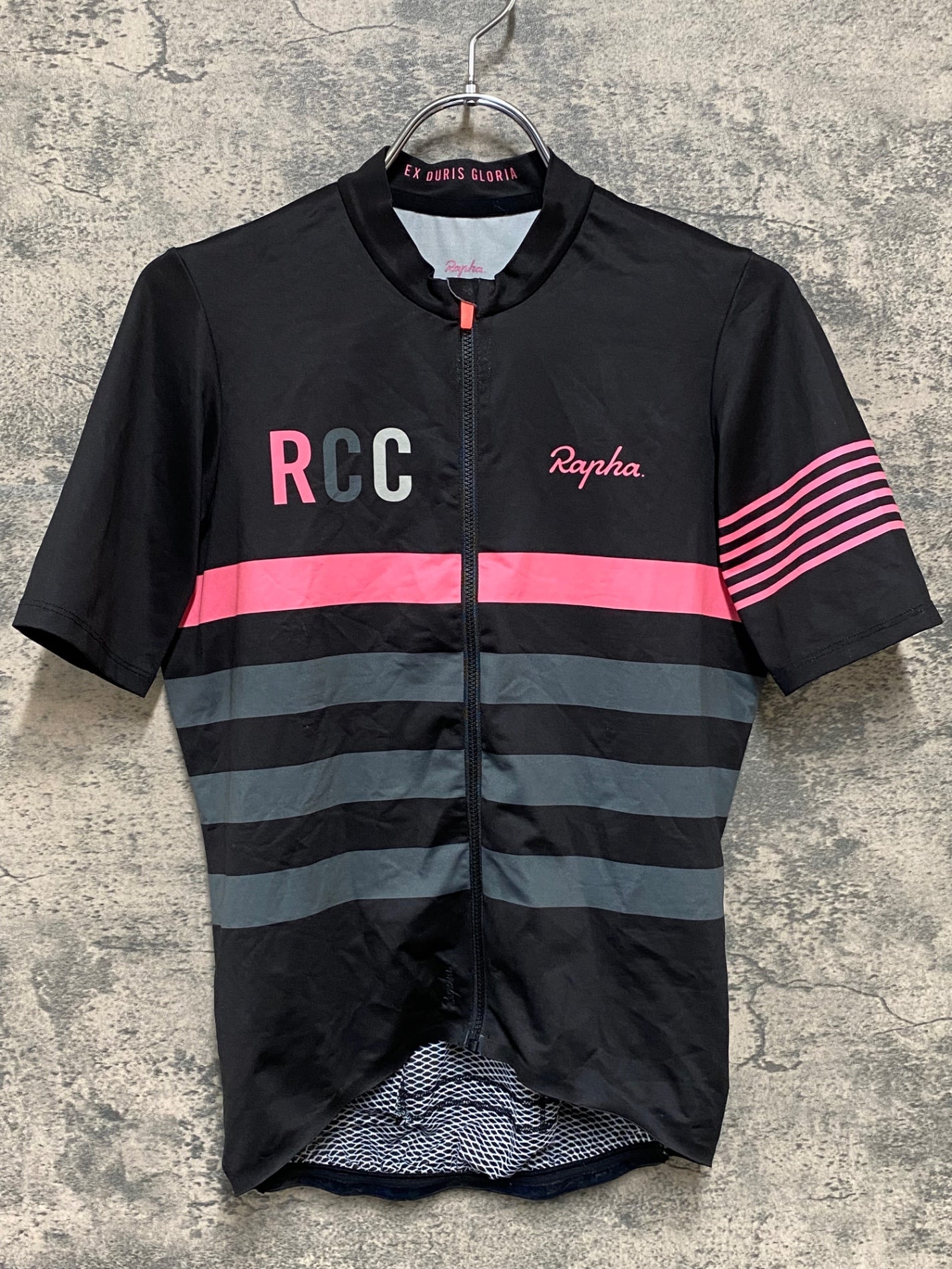 JA555 ラファ Rapha RCC PRO TEAM MIDWIEIGHT JERSEY 半袖 サイクルジャージ 黒 S