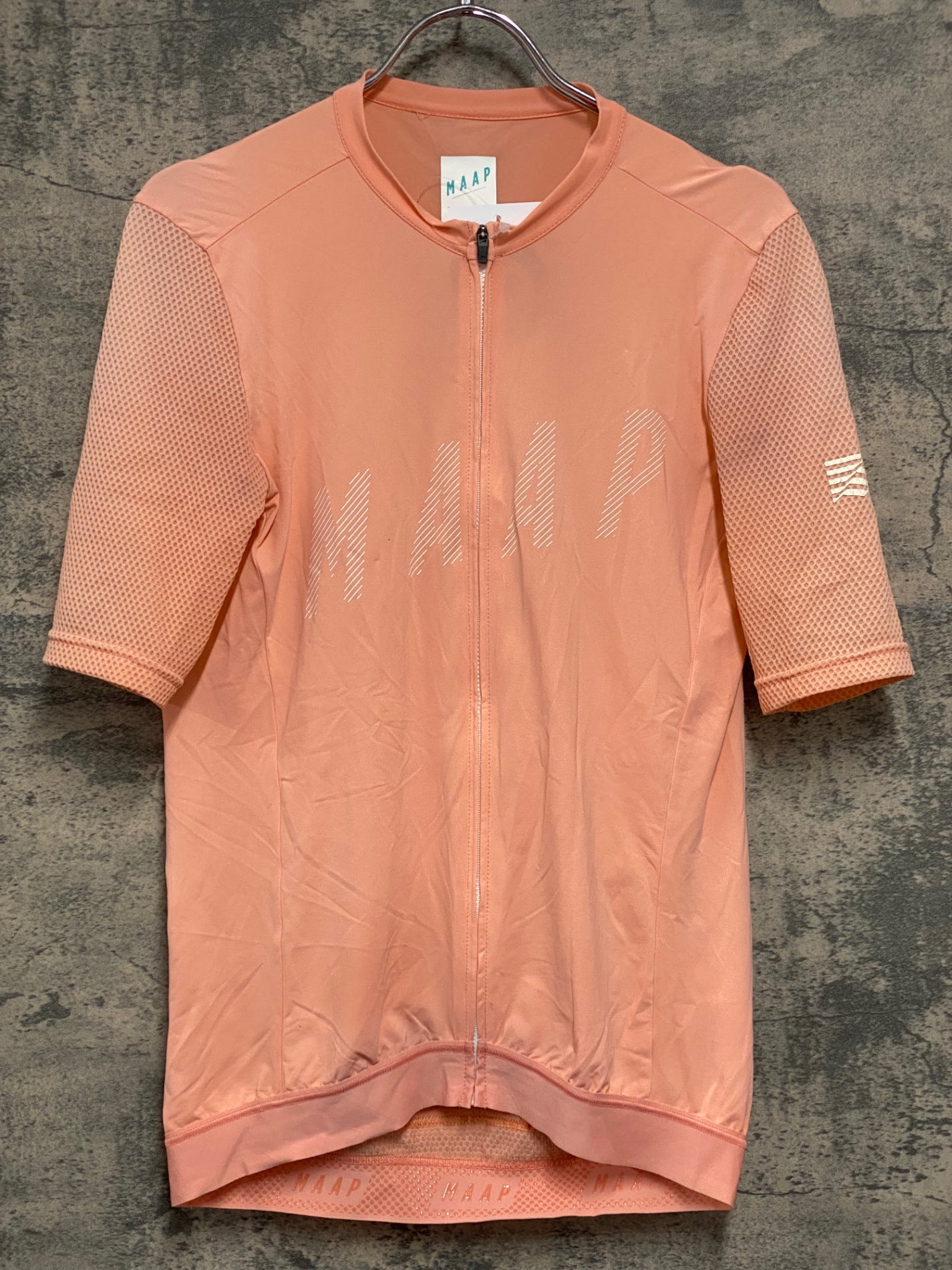 JA391 マープ MAAP PRO FIT JERSEY 半袖 サイクルジャージ 薄橙色 L