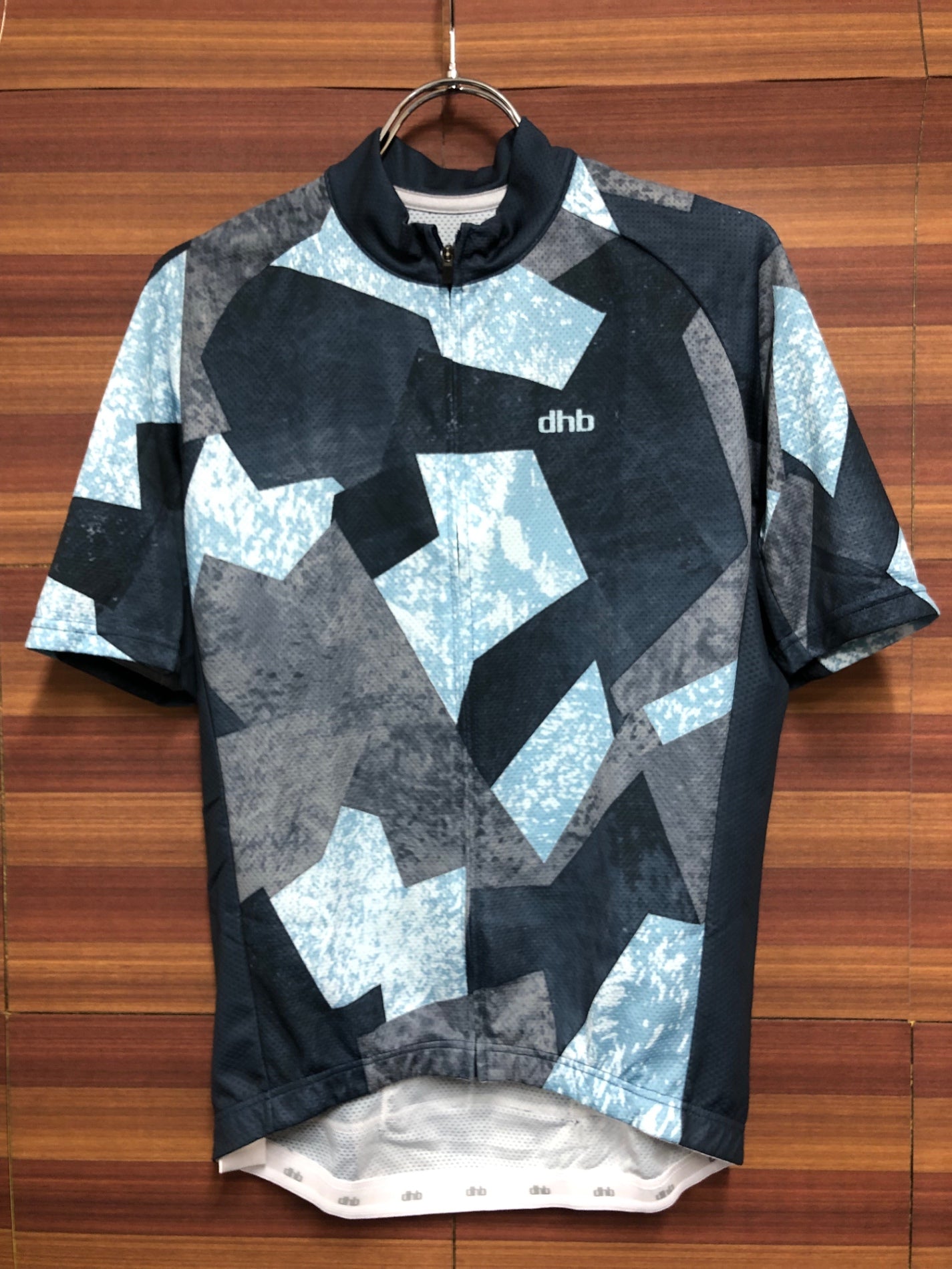 IM968 dhb 半袖 サイクルジャージ 紺 水 グレー S