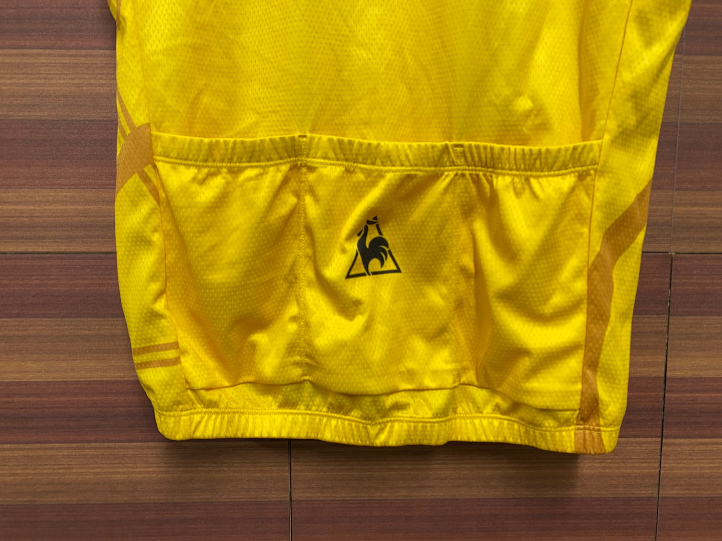 IQ659 ルコックスポルティフ le coq sportif 半袖サイクルジャージ 黄 L SAITAMA CRITERIUM