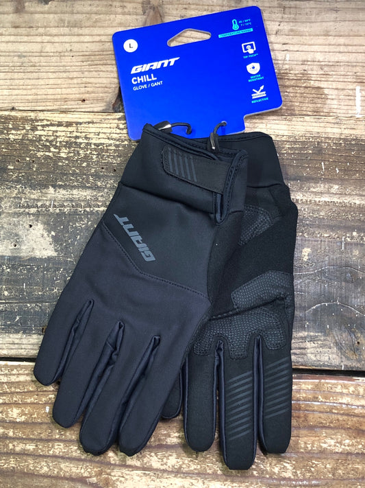 IV945 ジャイアント GIANT CHILL グローブ 黒 L 裏起毛