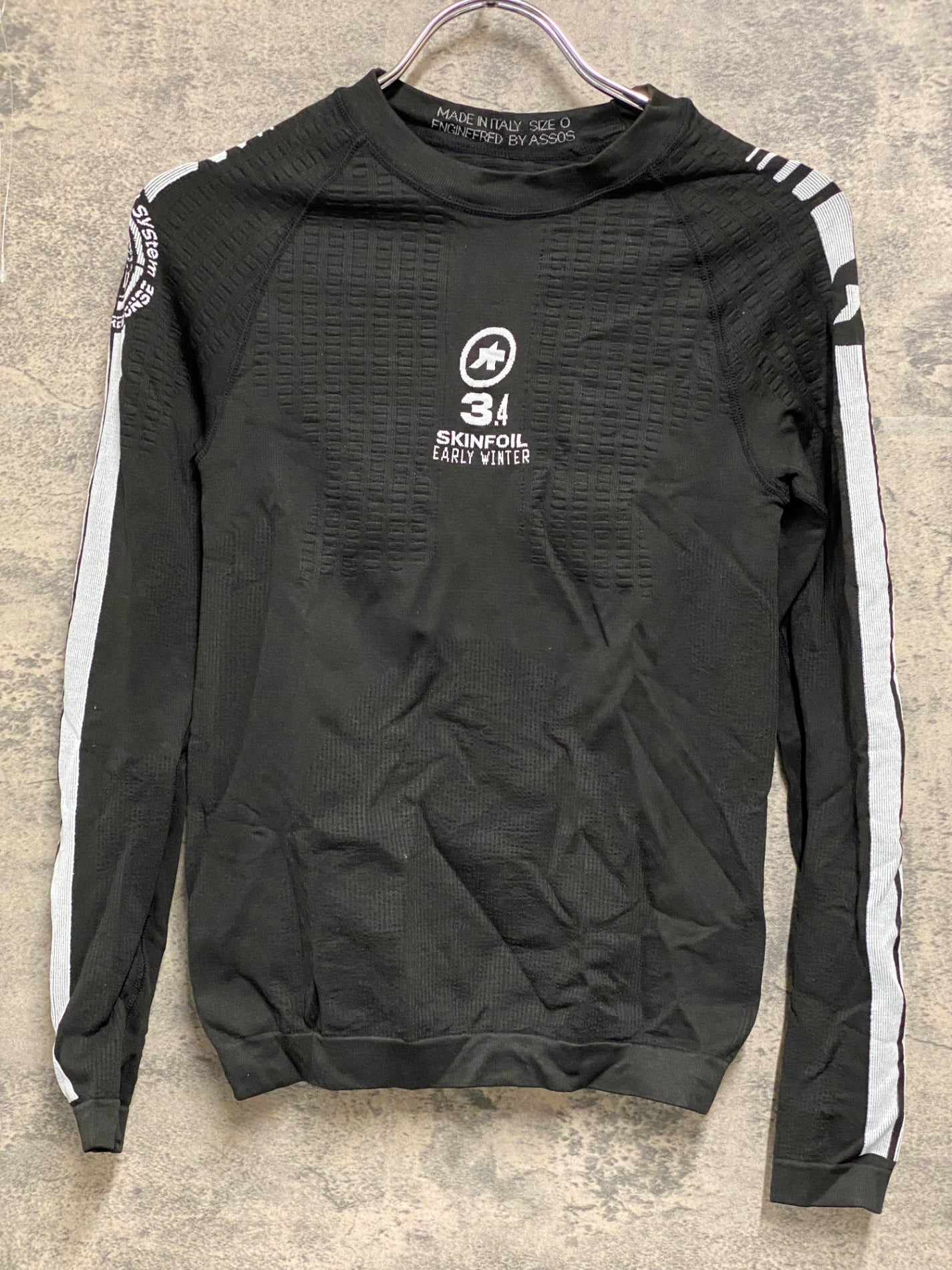 JB295 アソス assos SKINFOIL 3.4 長袖 ベースレイヤー 黒 SIZE0 EARLY WINTER