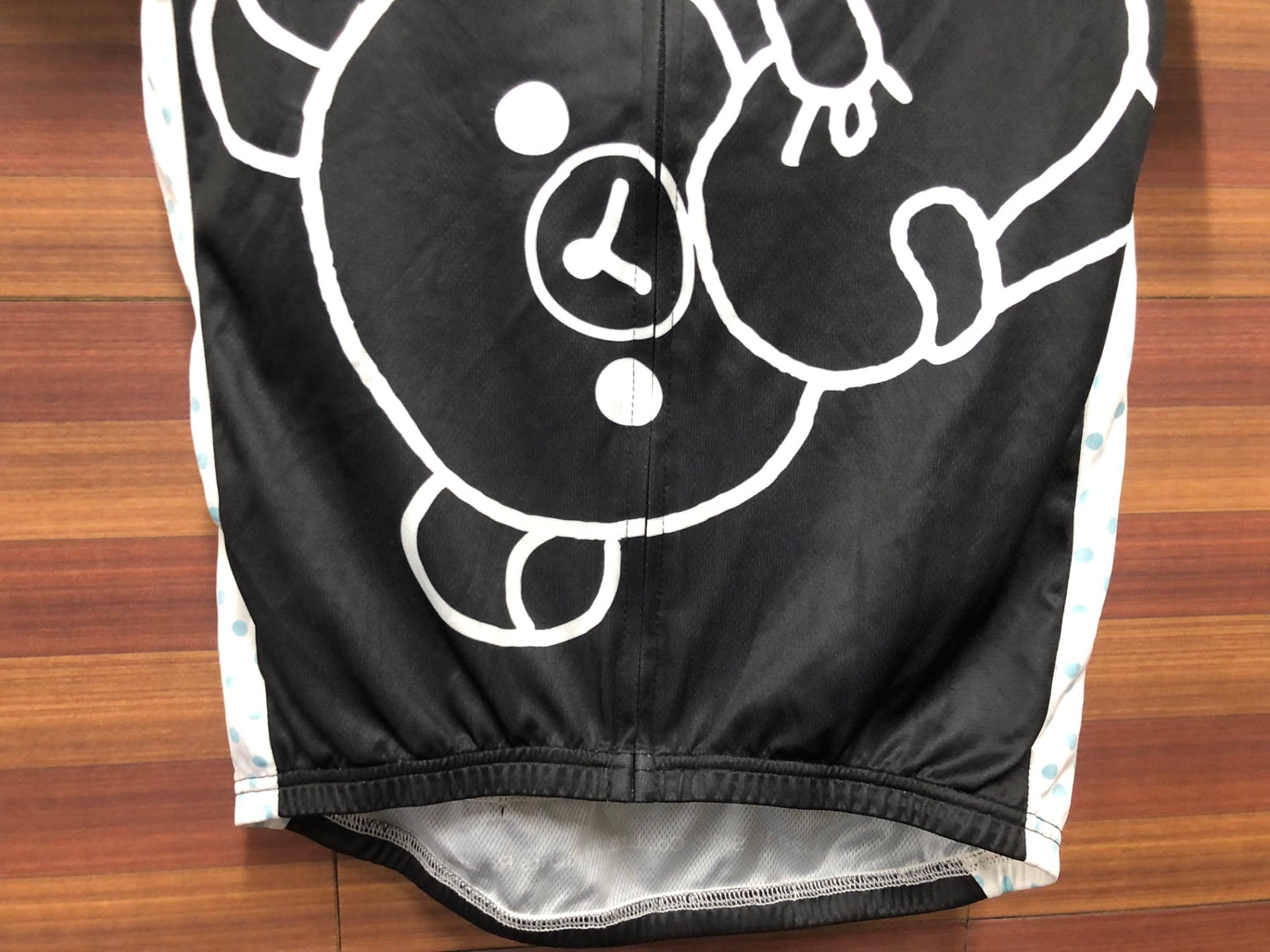IS988 ワールドサイクル WORLDCYCLE 半袖 サイクルジャージ 黒 L RILAKKUMA 痛ジャージ