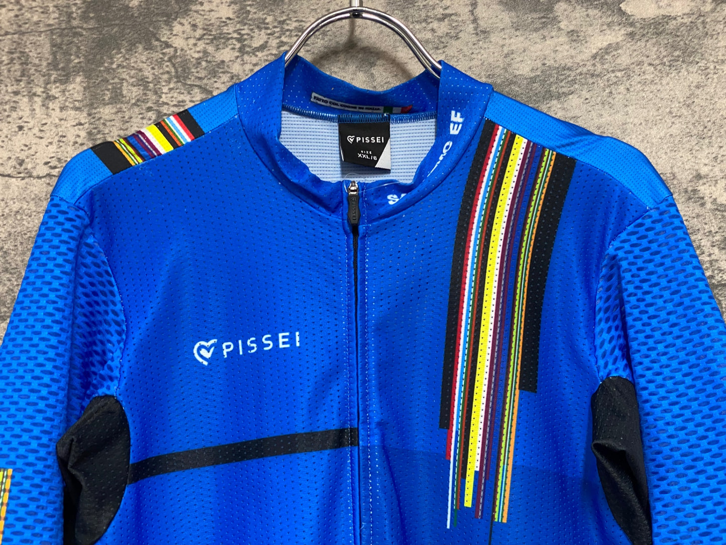 JB873 ピセイ PISSEI 半袖 サイクルジャージ 青 XXL
