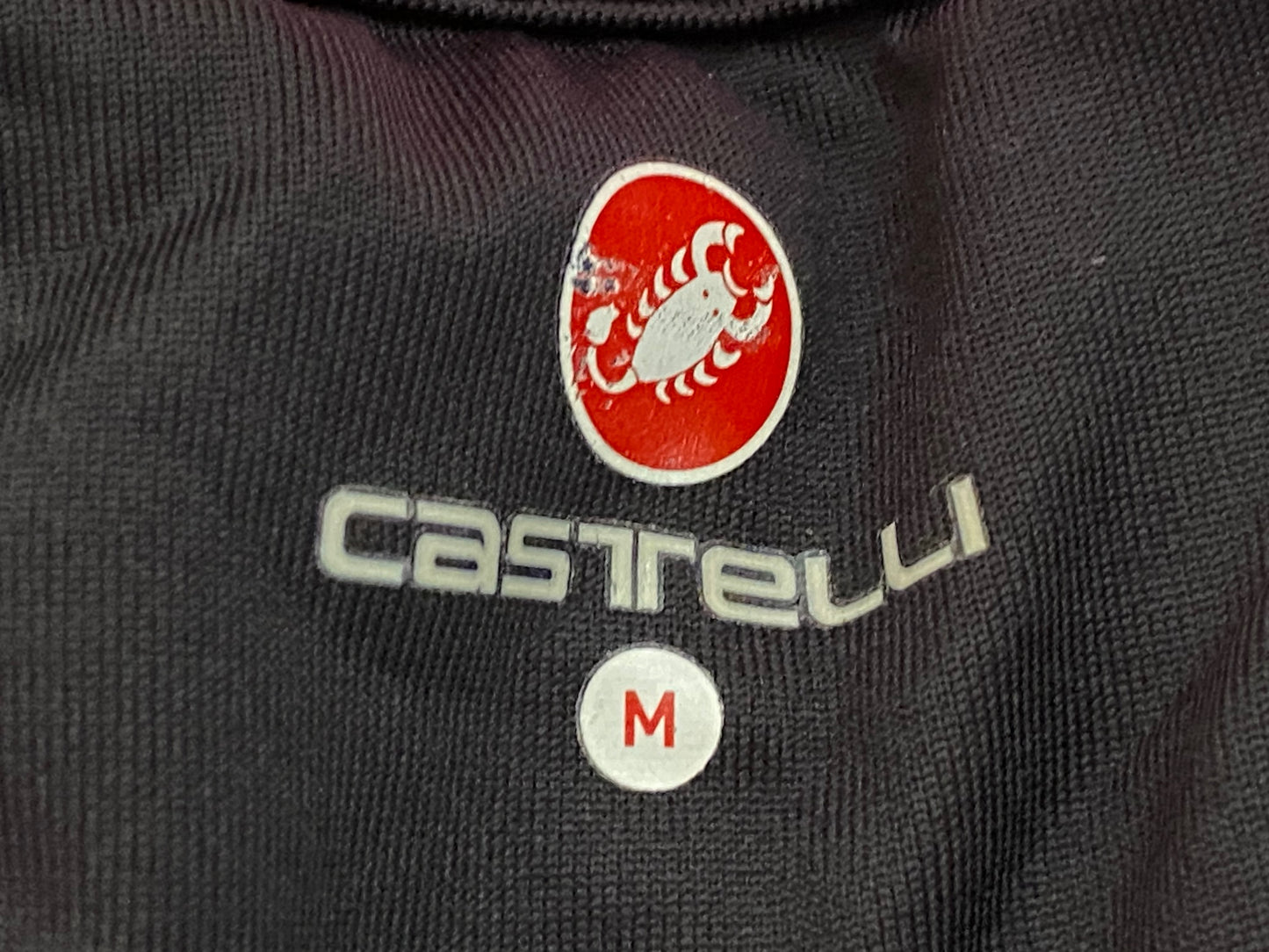 HV143 カステリ CASTELLI 半袖サイクルジャージ M 黒ピンク ※スレ