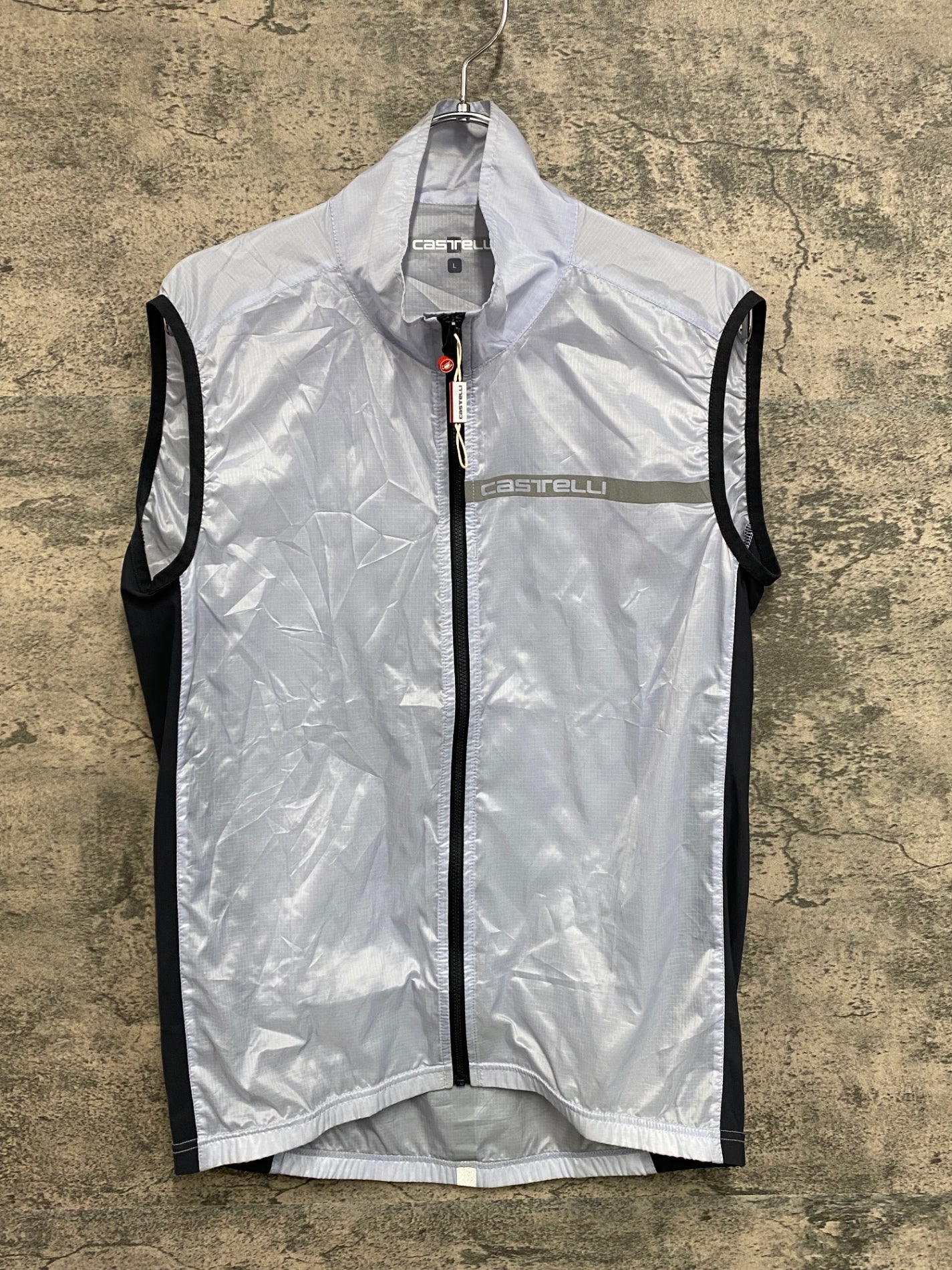 IX879 カステリ CASTELLI 防風 薄手 サイクルベスト L シースルー