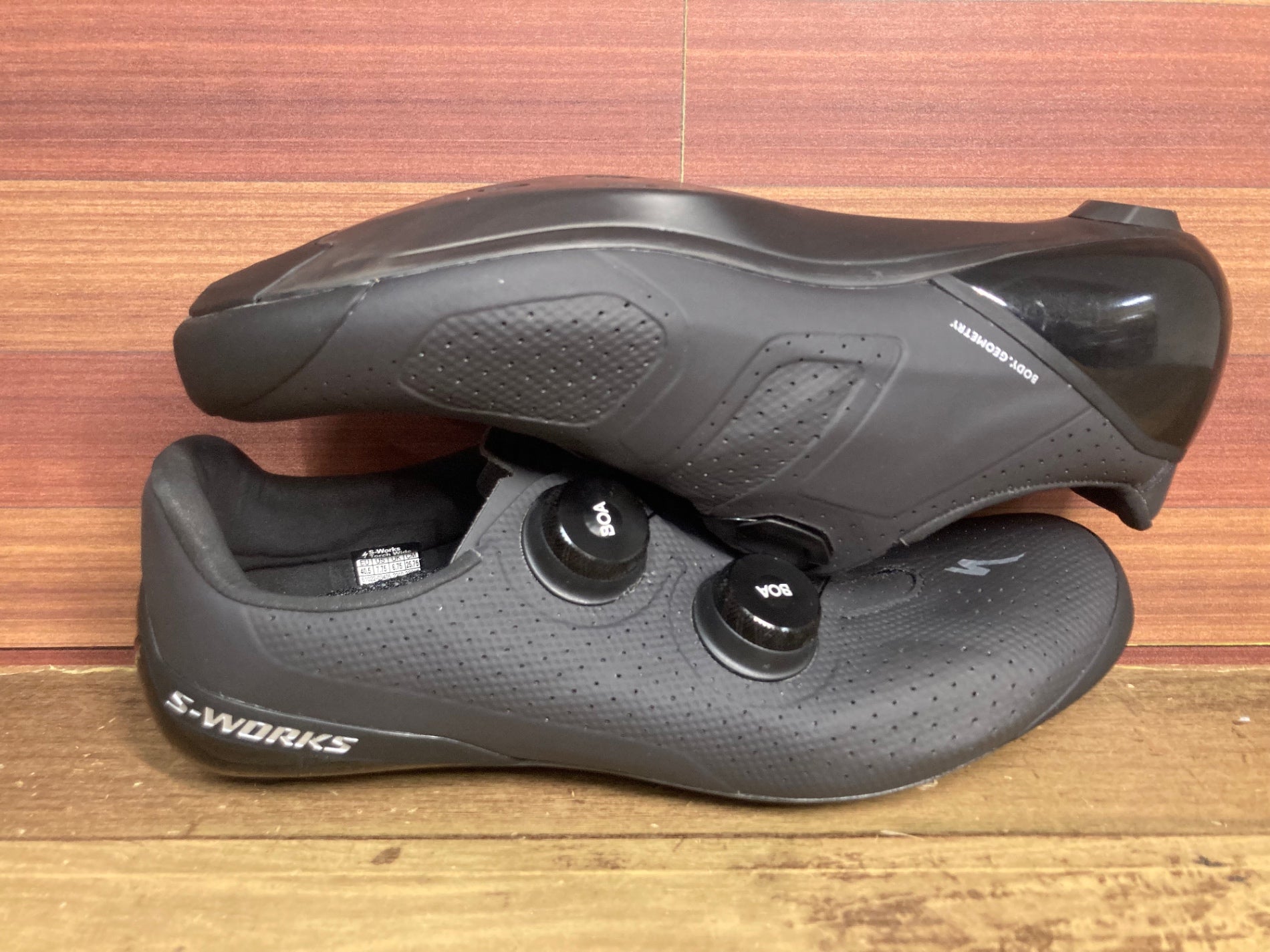 IB727 スペシャライズド SPECIALIZED エスワークス S-WORKS TORCH RD SHOE ビンディングシューズ 黒 WIDE  SPD-SL 40.5