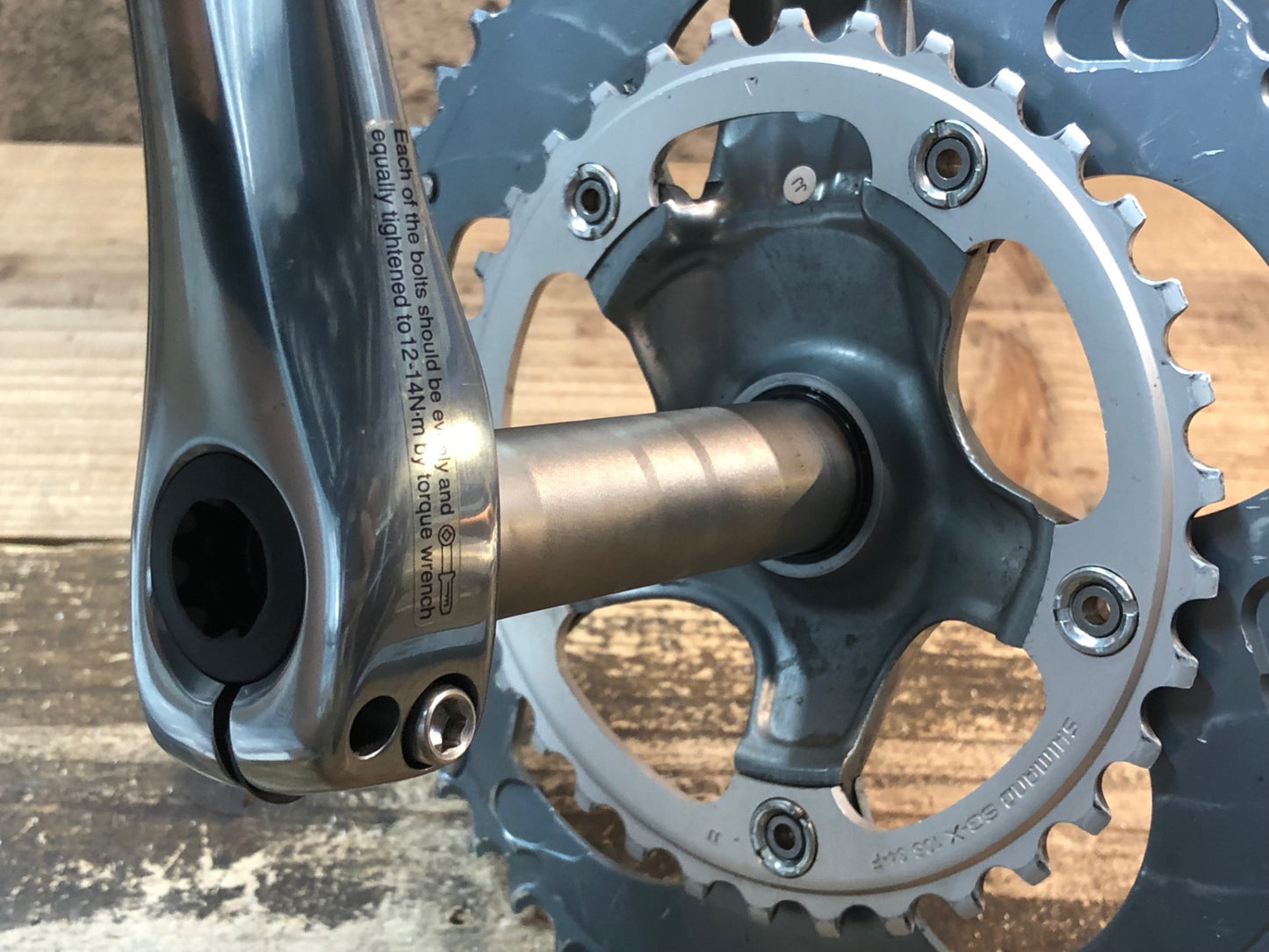 IY308 シマノ SHIMANO ティアグラ TIAGRA FC-4650 クランクセット 165mm 50/34T ※傷