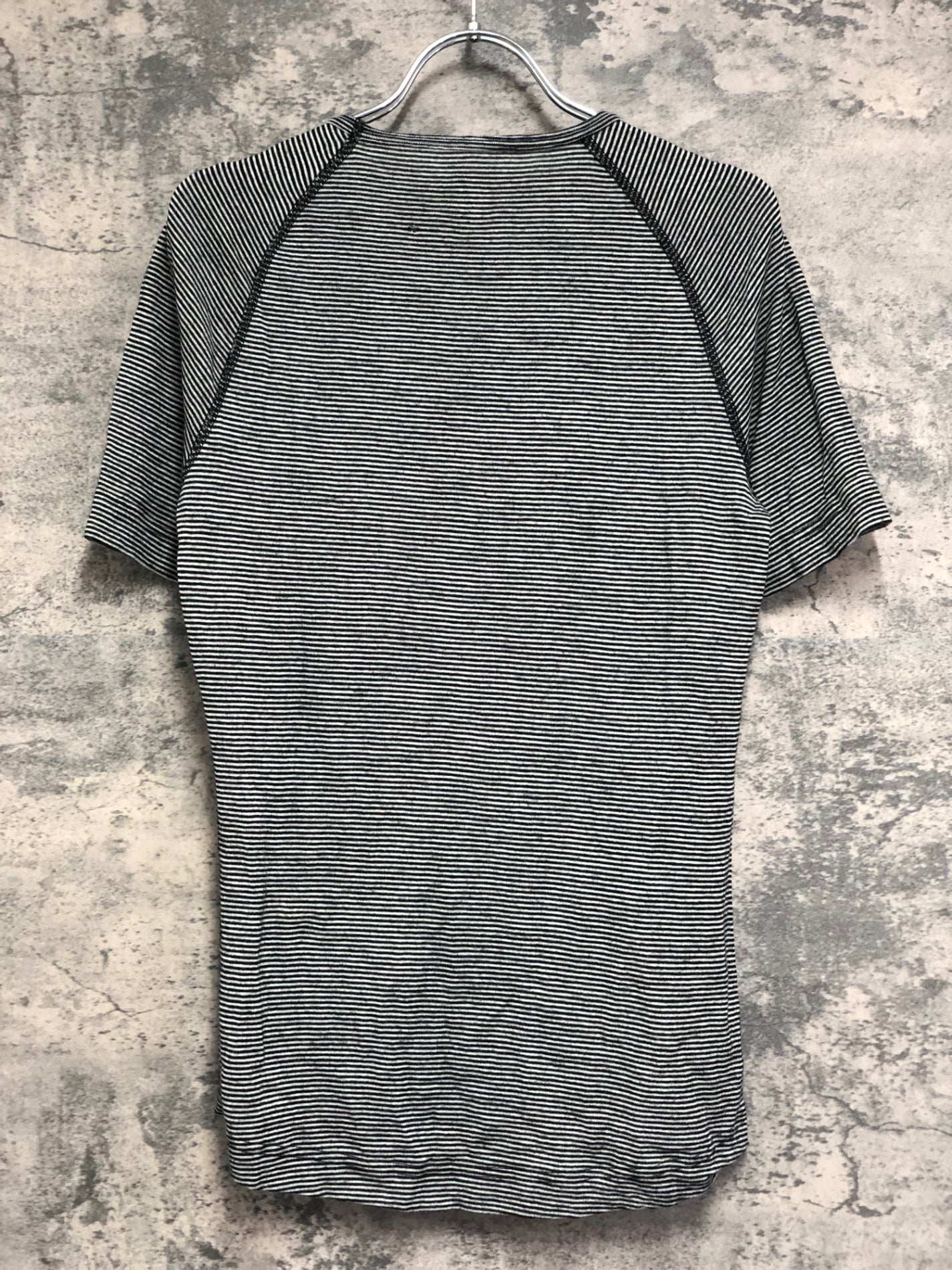 IX317 ラファ Rapha MERINO BASE LAYER 半袖 ベースレイヤー 白 黒 縞模様 S