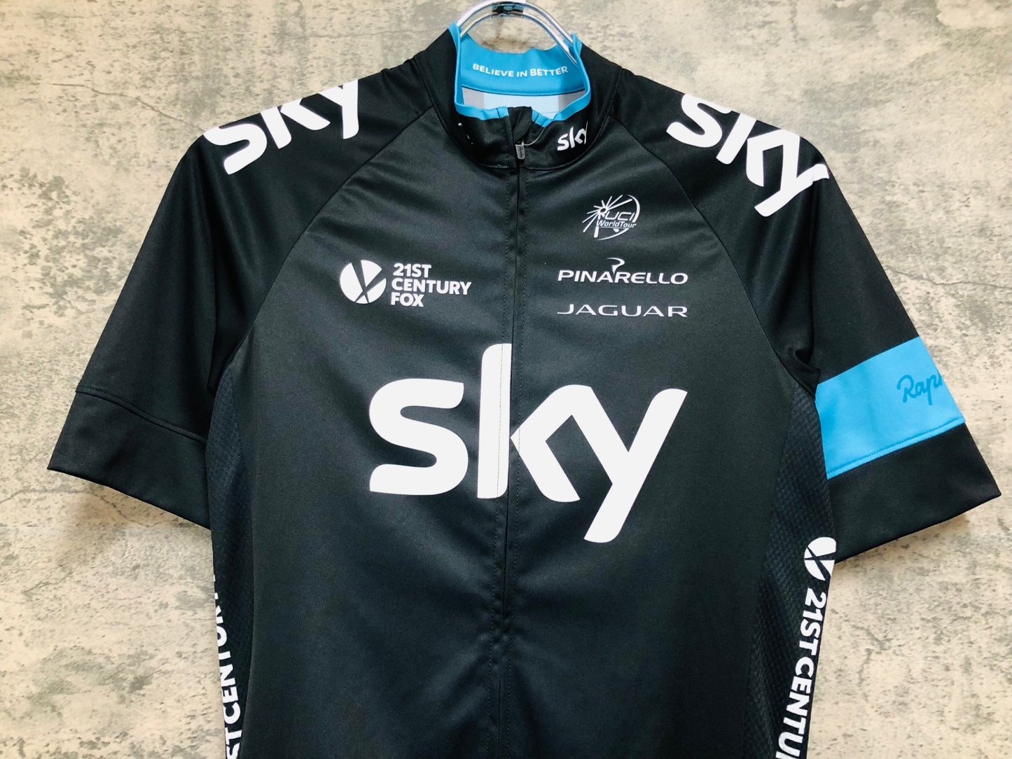 JC813 ラファ Rapha MEN'S REPLICA JERSEY 半袖 サイクルジャージ 黒 M TEAM sky