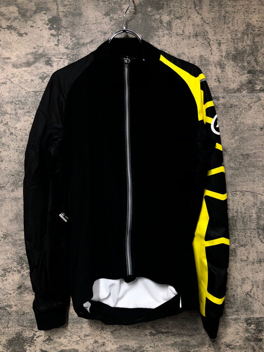 IY441 アソス assos MILLE EVO7 サイクルジャケット 黒 黄 S 裏起毛
