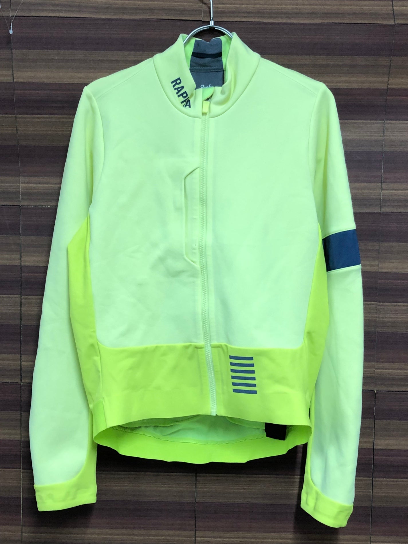 IQ376 ラファ Rapha PRO TEAM WINTER JERSEY 長袖 黄 L 裏起毛