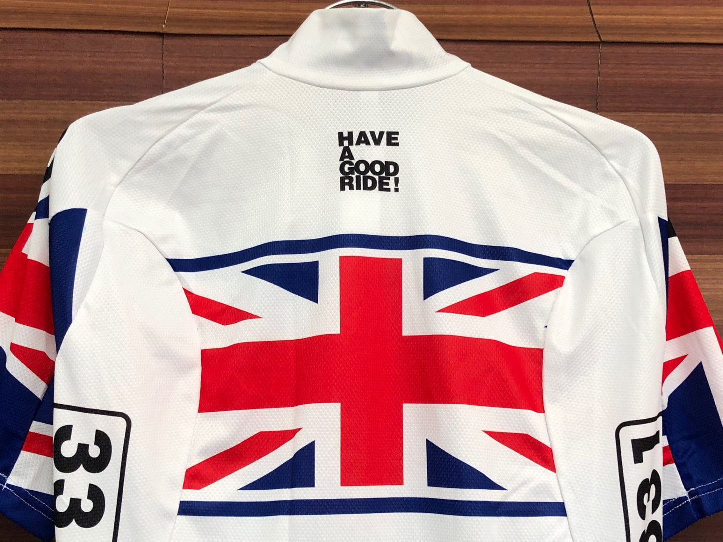 IS810 アソス Assos 半袖 サイクルジャージ ユニオンジャック 白 S