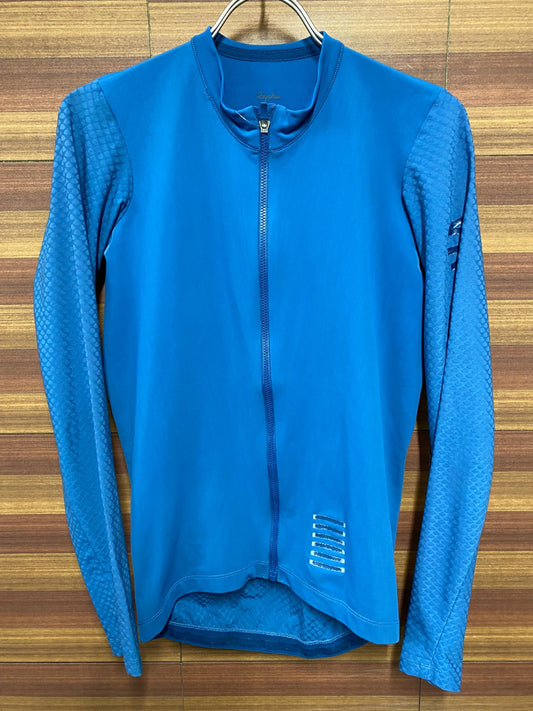 IP680 ラファ Rapha PRO TEAM LS AERO JERSEY 長袖サイクルジャージ 青 M 裏起毛 ほつれ