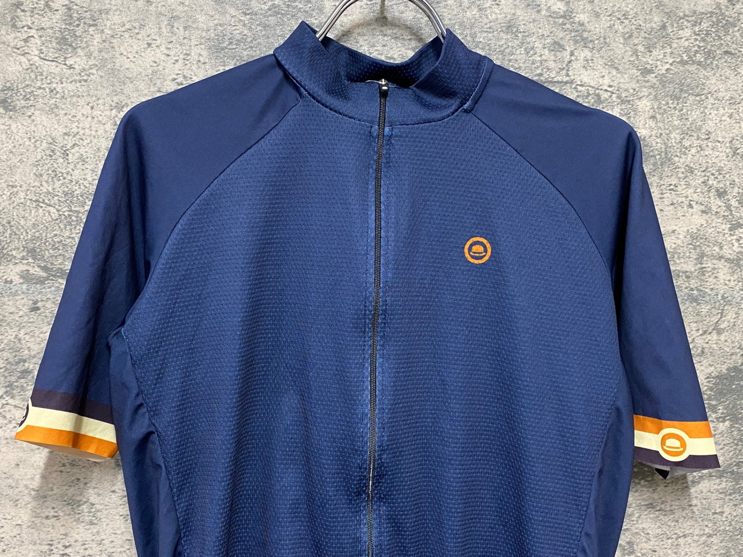 JA596 シャポー CHAPEAU! 半袖 サイクルジャージ 紺 L