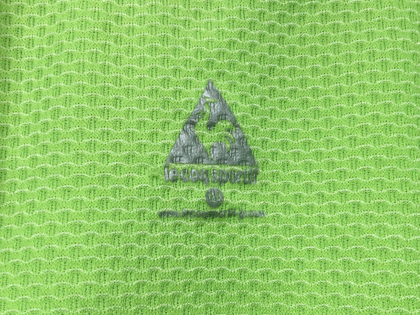 IW601 ルコックスポルティフ le coq sportif 半袖 サイクルジャージ 黄緑 M