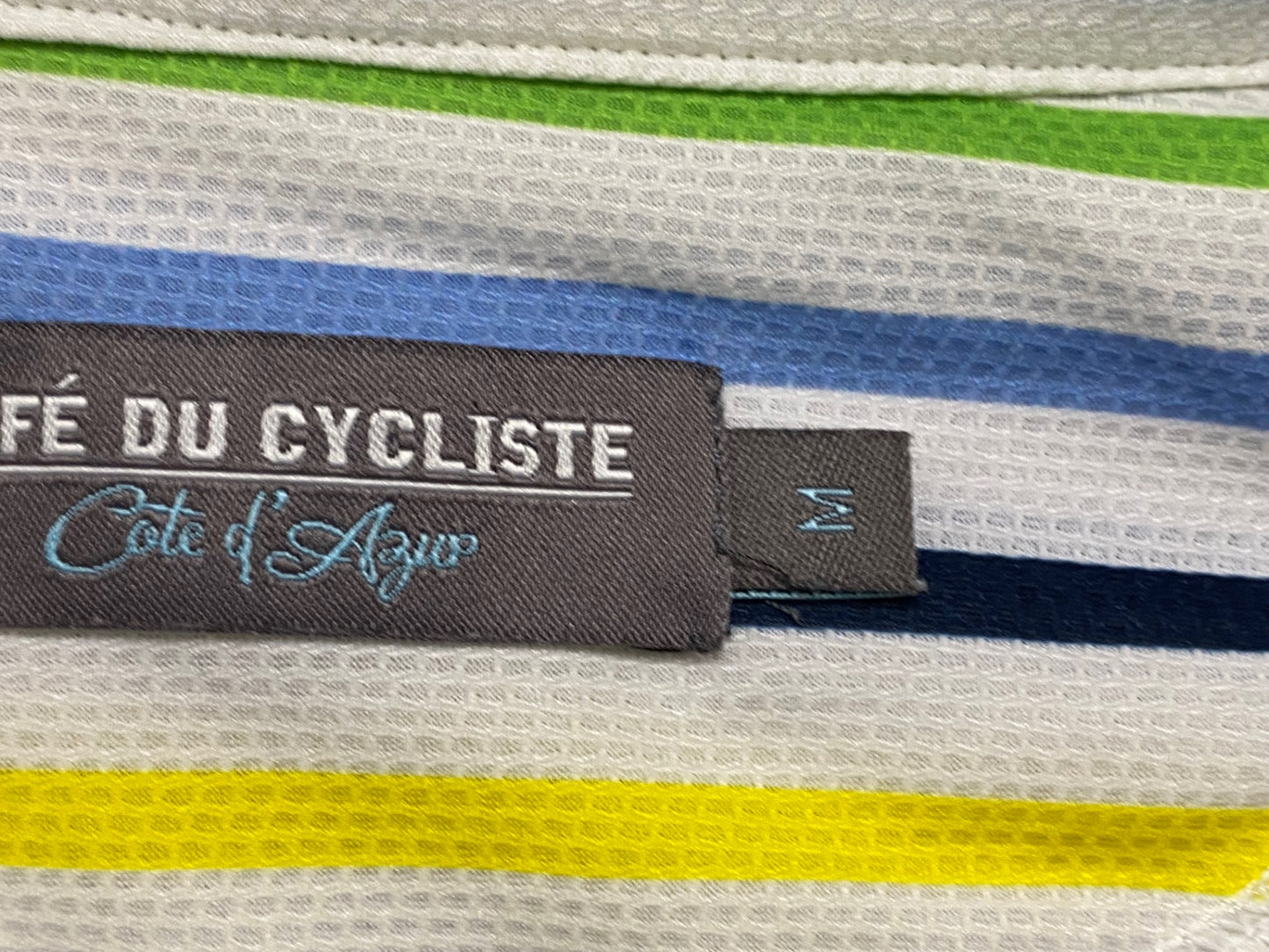 IE890 カフェドシクリステ Cafe du Cycliste オダックス AUDAX Mona man 半袖 サイクルジャージ 白 ボーダー M