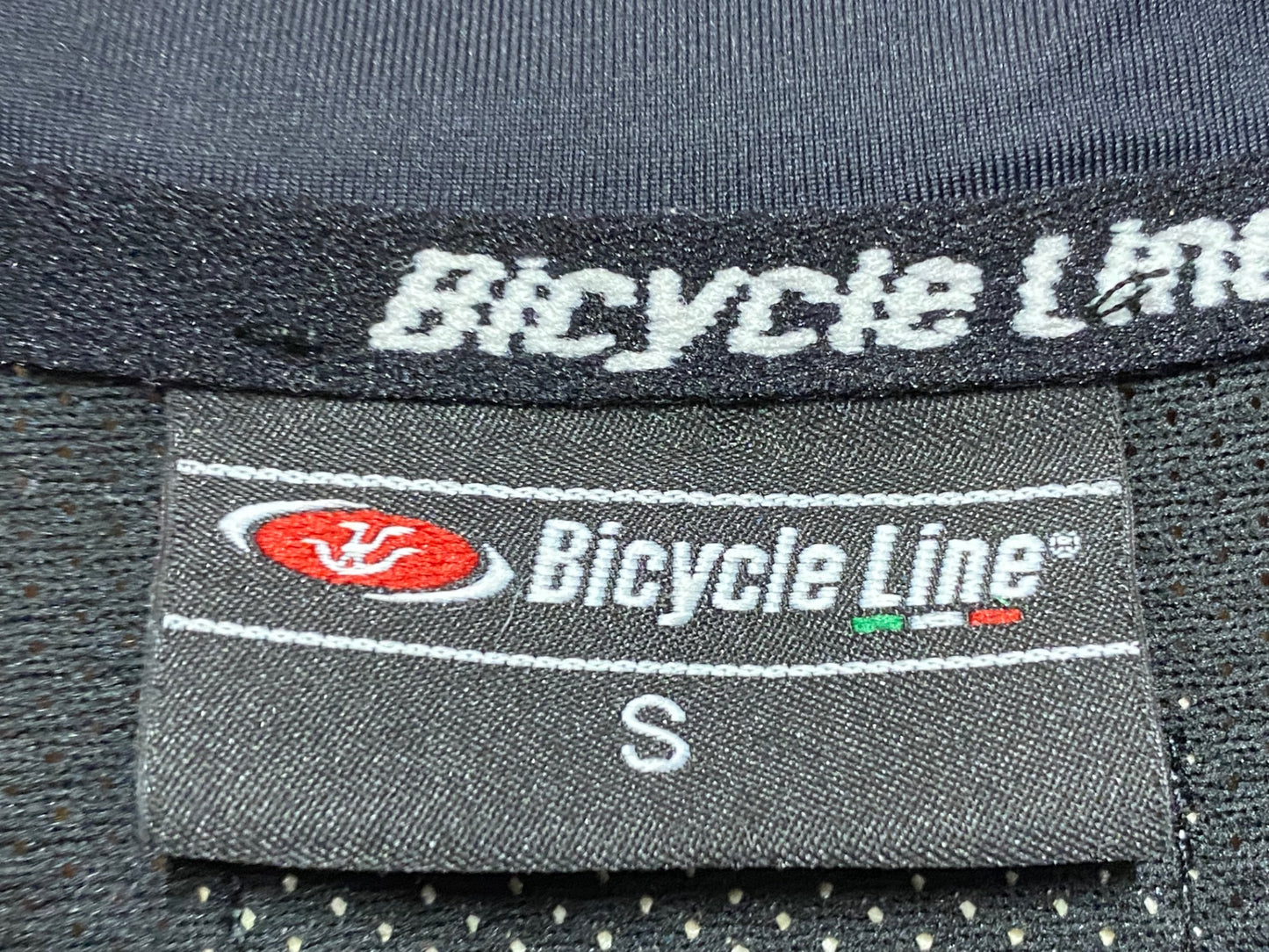 IJ195 バイシクルライン Bicycle Line 半袖 サイクルジャージ 黒 白 S