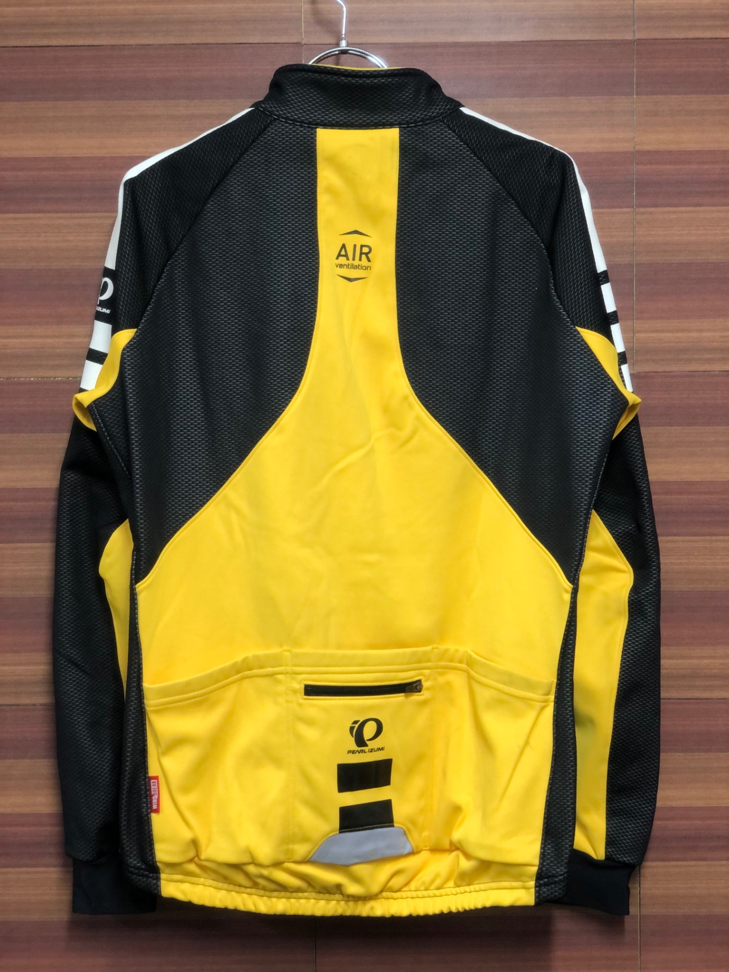 IN030 パールイズミ PEARL iZUMi 長袖 サイクルジャケット 裏起毛 黒黄 L