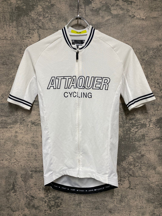 IU389 アタッカー ATTAQUER All Day 半袖 サイクルジャージ 白 XS
