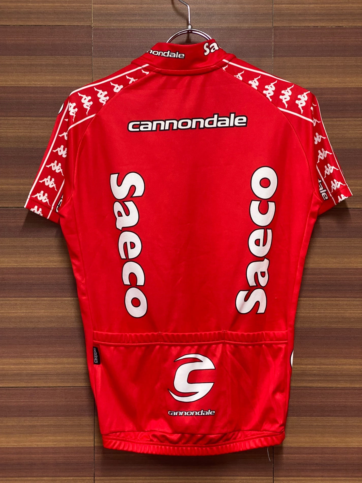 IH568 カッパ Kappa CANNONDALE SAECO 半袖 サイクルジャージ 赤 S