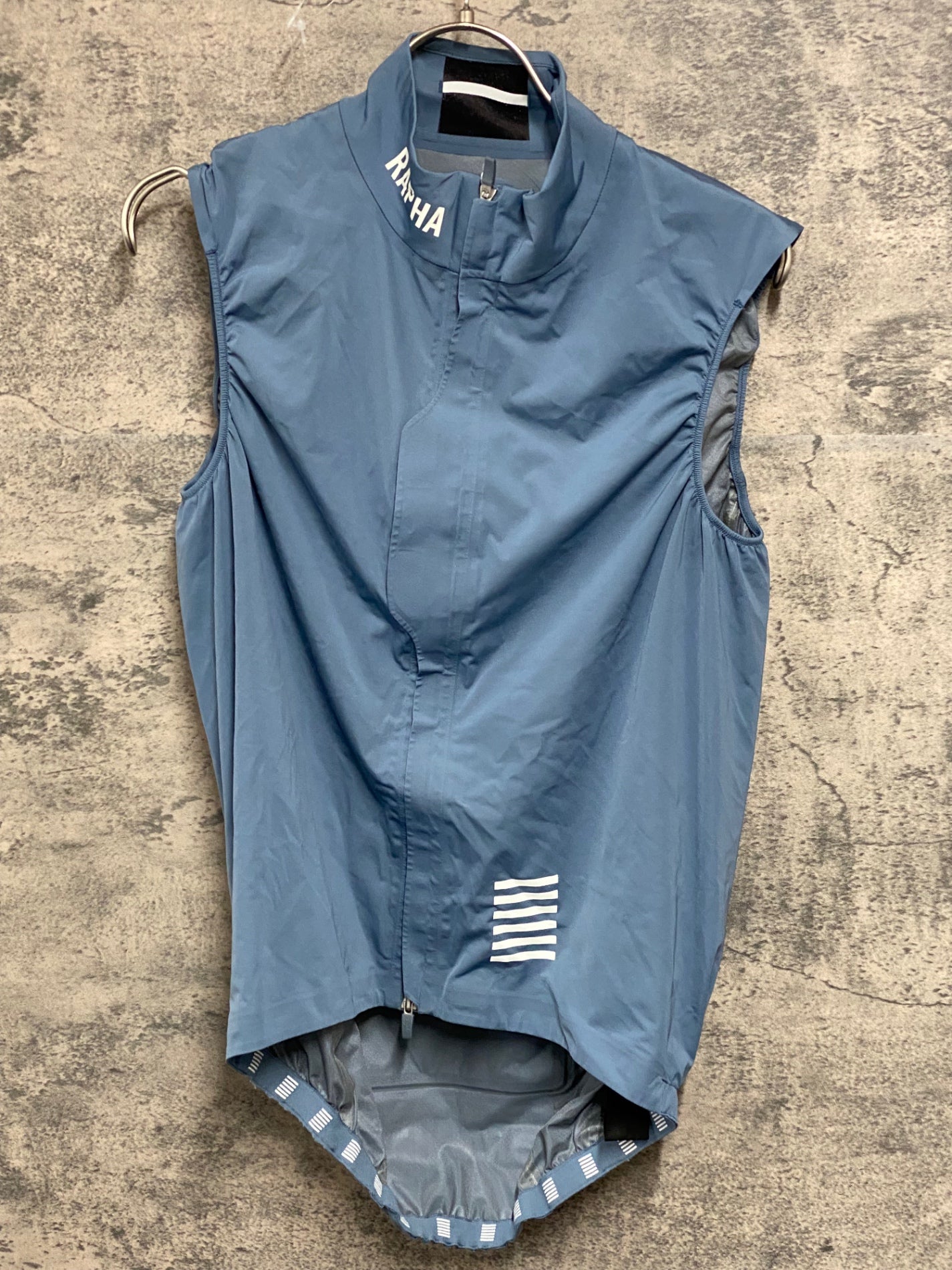 JC584 ラファ Rapha PRO TEAM LW RAIN GILET サイクルベスト ジレ 青 M