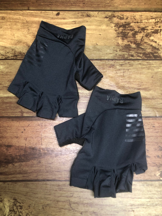 IW794 ラファ Rapha PRO TEAM MITTS 指切り グローブ 黒 L