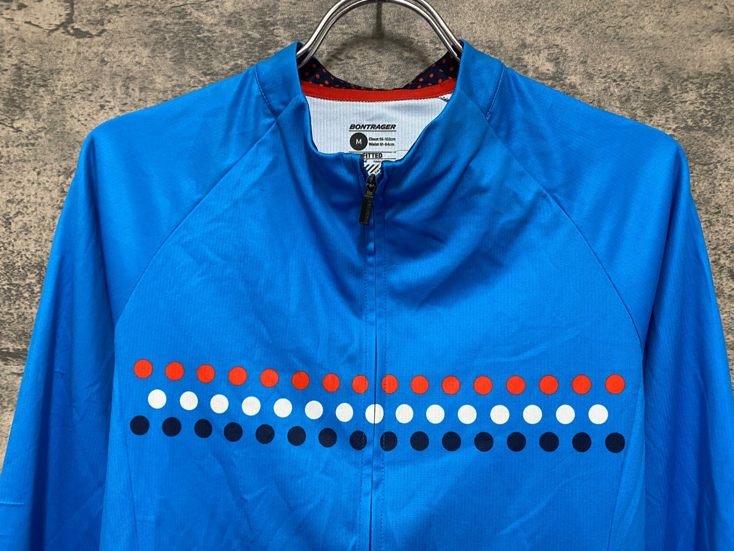 IT491 ボントレガー BONTRAGER 長袖 サイクルジャージ 水色 ドット M