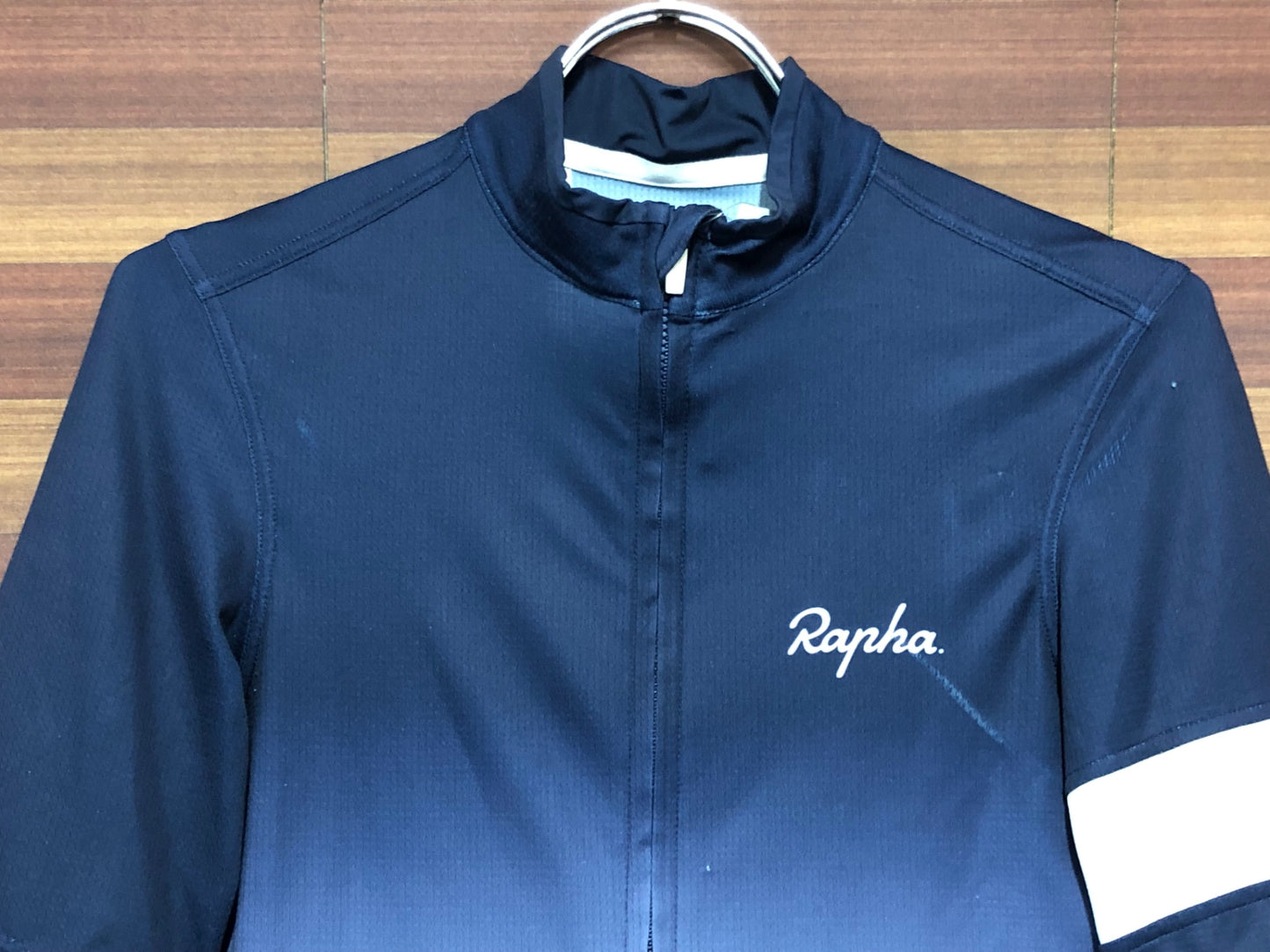 IM003 ラファ Rapha SUPER LIGHTWEIGHT JERSEY 半袖サイクルジャージ 白青 S ほつれあり