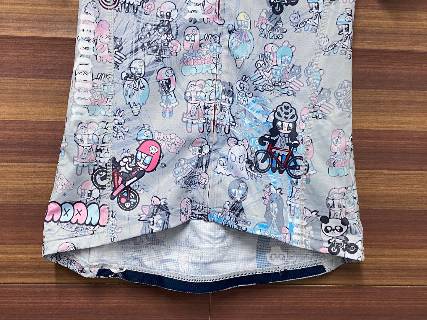 IT122 パンダーニ Pandani 半袖 サイクルジャージ グレー 総柄 S